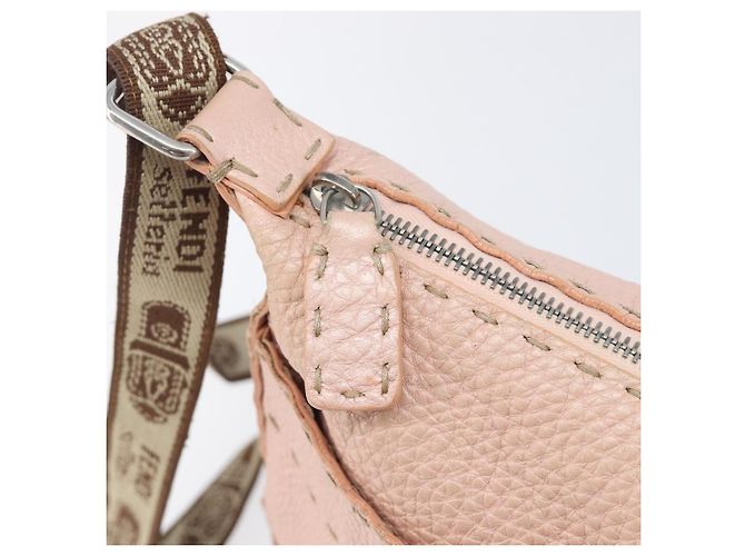 Borsa a tracolla FENDI Celeria in pelle rosa argento 8BT093 Auth BA16104 - vista 20