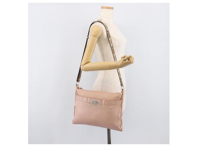 Borsa a tracolla FENDI Celeria in pelle rosa argento 8BT093 Auth BA16104 - vista 27