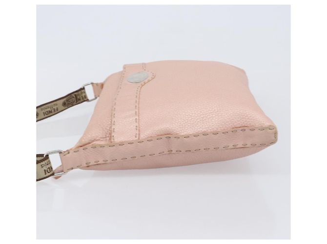 Borsa a tracolla FENDI Celeria in pelle rosa argento 8BT093 Auth BA16104 - vista 4