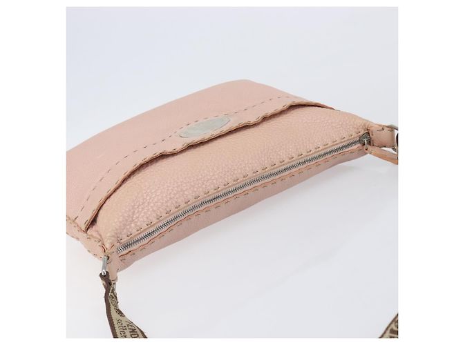 Borsa a tracolla FENDI Celeria in pelle rosa argento 8BT093 Auth BA16104 - vista 6