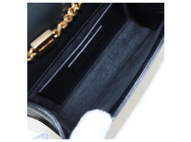 Autre Marque Borsa a tracolla con catena Saint Laurent in pelle nera e oro Auth BA16060V Nero D'oro - vista 11