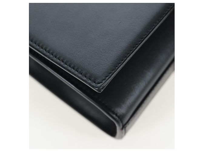 Autre Marque Borsa a tracolla con catena Saint Laurent in pelle nera e oro Auth BA16060V Nero D'oro - vista 15