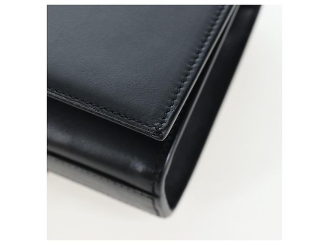 Autre Marque Borsa a tracolla con catena Saint Laurent in pelle nera e oro Auth BA16060V Nero D'oro - vista 16