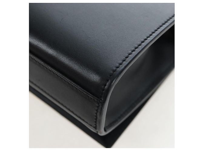 Autre Marque Borsa a tracolla con catena Saint Laurent in pelle nera e oro Auth BA16060V Nero D'oro - vista 18