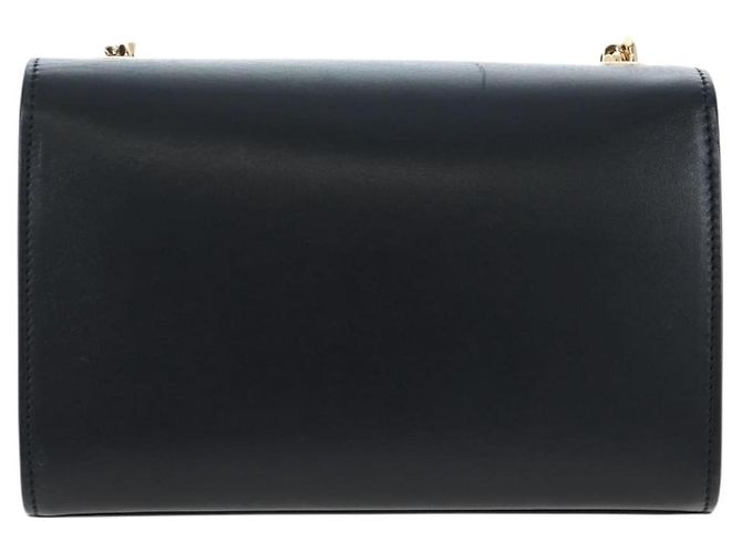 Autre Marque Borsa a tracolla con catena Saint Laurent in pelle nera e oro Auth BA16060V Nero D'oro - vista 2
