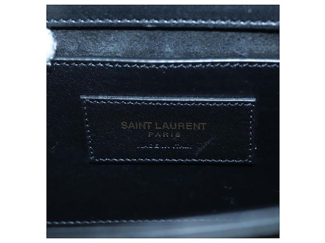 Autre Marque Borsa a tracolla con catena Saint Laurent in pelle nera e oro Auth BA16060V Nero D'oro - vista 23