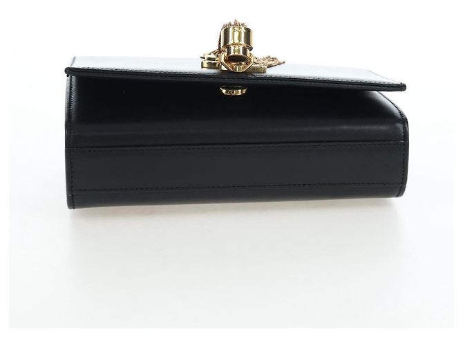 Autre Marque Borsa a tracolla con catena Saint Laurent in pelle nera e oro Auth BA16060V Nero D'oro - vista 5