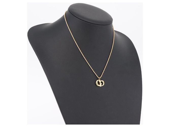 Collana Christian Dior Metallo Tono Oro Auth 206831 - vista 15