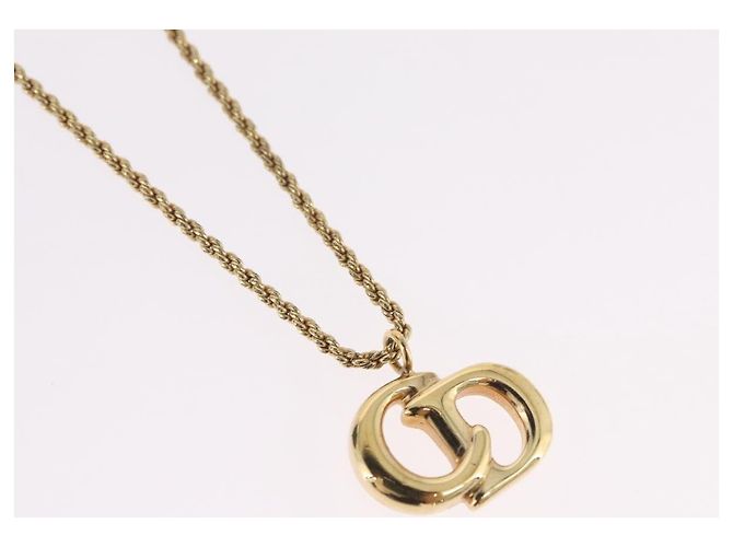 Collana Christian Dior Metallo Tono Oro Auth 206831 - vista 3