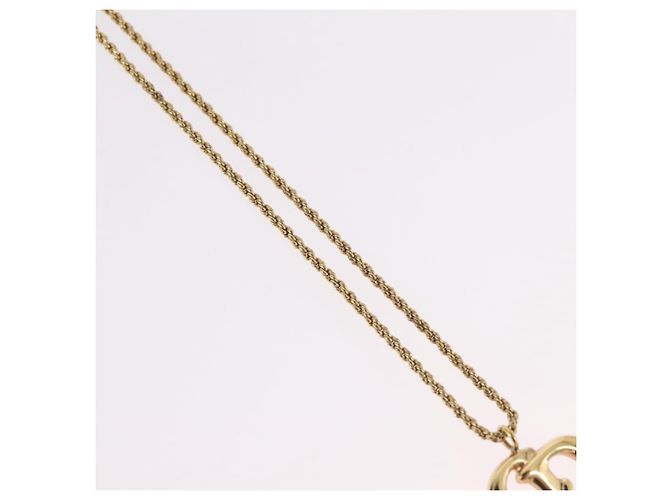 Collana Christian Dior Metallo Tono Oro Auth 206831 - vista 4