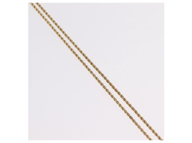 Collana Christian Dior Metallo Tono Oro Auth 206831 - vista 5