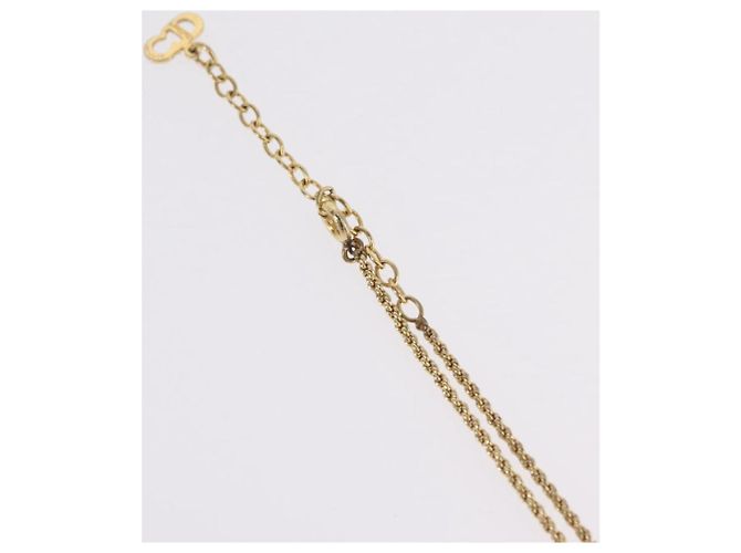 Collana Christian Dior Metallo Tono Oro Auth 206831 - vista 7