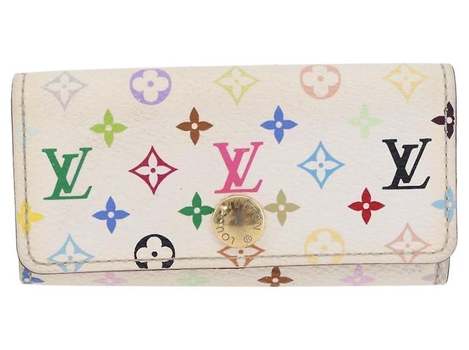 LOUIS VUITTON Monogram Multicolor Multicles 4 Key Case White M93731 Auth 206934 Bianco - vista 13