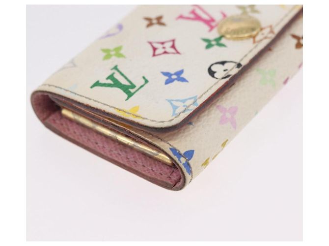 LOUIS VUITTON Monogram Multicolor Multicles 4 Key Case White M93731 Auth 206934 Bianco - vista 14