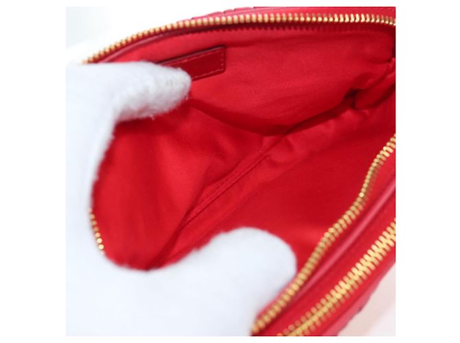 Pochette a mano Miu Miu Matelassé in pelle rossa e oro autentica 207215M Rosso D'oro - vista 24