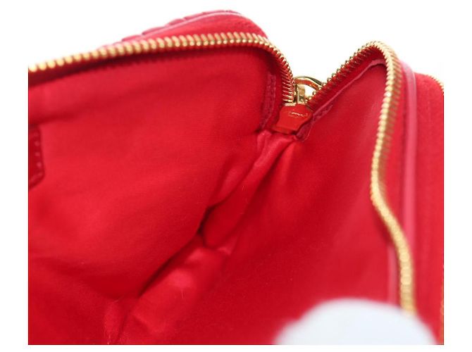 Pochette a mano Miu Miu Matelassé in pelle rossa e oro autentica 207215M Rosso D'oro - vista 25