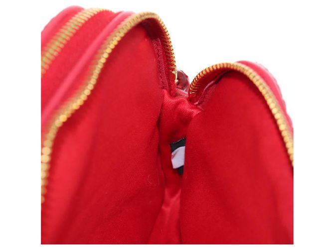 Pochette a mano Miu Miu Matelassé in pelle rossa e oro autentica 207215M Rosso D'oro - vista 26