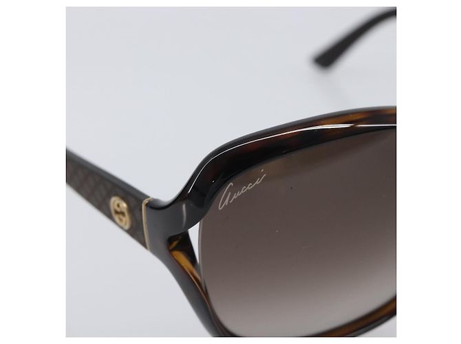 Gafas de sol GUCCI plástico Brown Auth 205498M Castaño - vista 7