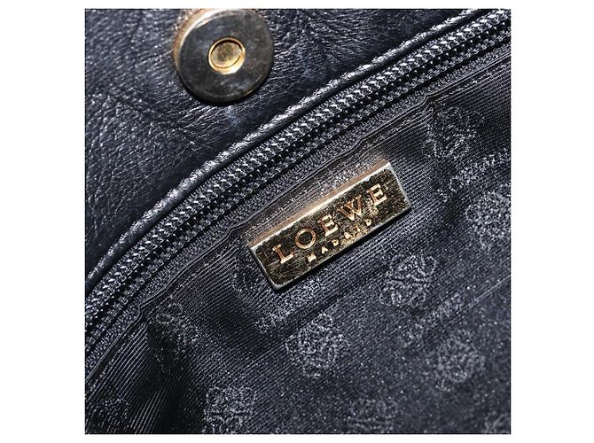 LOEWE Handtasche Harako Leder Brown Gold Auth 207420A Braun Golden - Ansicht 10