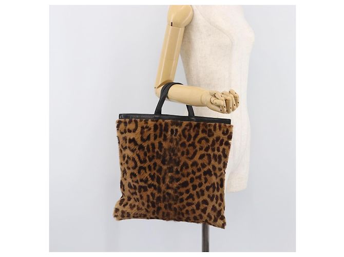 LOEWE Handtasche Harako Leder Brown Gold Auth 207420A Braun Golden - Ansicht 21