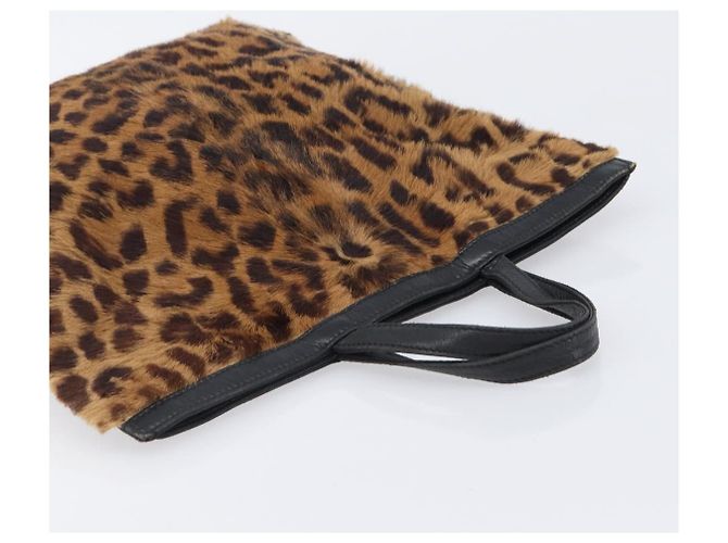 LOEWE Handtasche Harako Leder Brown Gold Auth 207420A Braun Golden - Ansicht 6