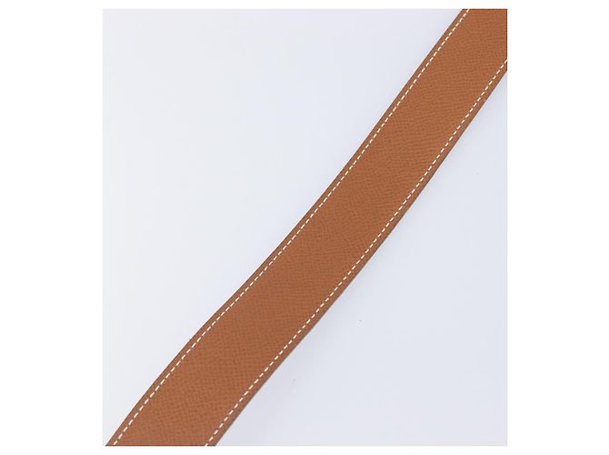 Hermès Cinturón HERMES Constance H de cuero 70 Brown Gold Auth 205238V Castaño Dorado - vista 14
