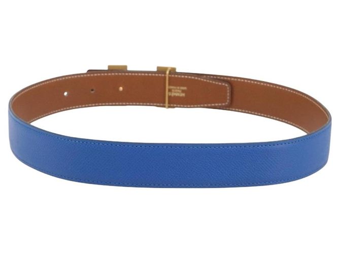 Hermès Cinturón HERMES Constance H de cuero 70 Brown Gold Auth 205238V Castaño Dorado - vista 2