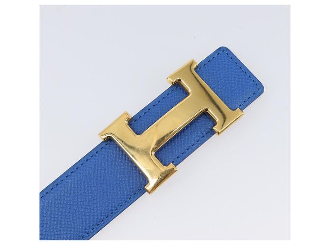 Hermès Cinturón HERMES Constance H de cuero 70 Brown Gold Auth 205238V Castaño Dorado - vista 6