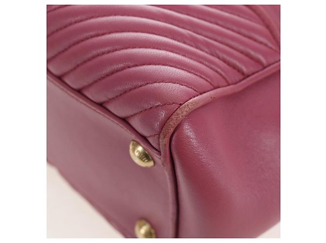 Miu Miu Hand Bag Leather 2way Pink Gold 5BA145 Auth am12700V Golden - view 19