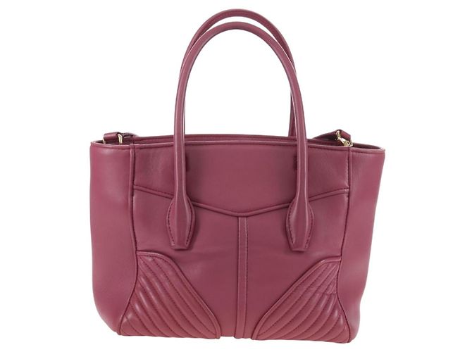 Miu Miu Hand Bag Leather 2way Pink Gold 5BA145 Auth am12700V Golden - view 2