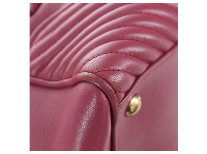 Miu Miu Hand Bag Leather 2way Pink Gold 5BA145 Auth am12700V Golden - view 20