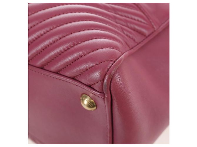 Miu Miu Hand Bag Leather 2way Pink Gold 5BA145 Auth am12700V Golden - view 21