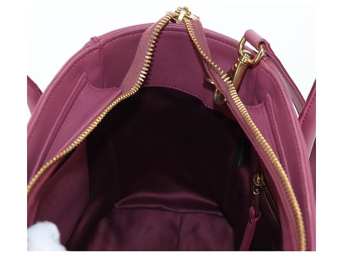 Miu Miu Hand Bag Leather 2way Pink Gold 5BA145 Auth am12700V Golden - view 26
