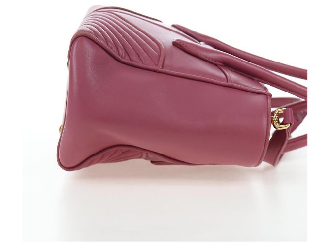 Miu Miu Hand Bag Leather 2way Pink Gold 5BA145 Auth am12700V Golden - view 4
