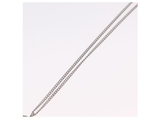 Christian Dior Halskette Metall Silber Auth 206834 - Ansicht 11