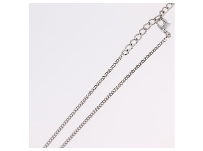 Christian Dior Halskette Metall Silber Auth 206834 - Ansicht 13