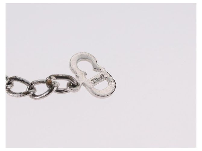 Christian Dior Halskette Metall Silber Auth 206834 - Ansicht 15