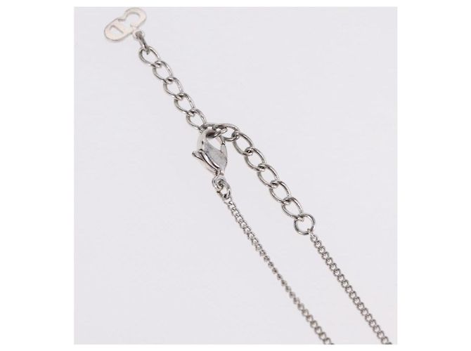 Christian Dior Halskette Metall Silber Auth 206834 - Ansicht 7