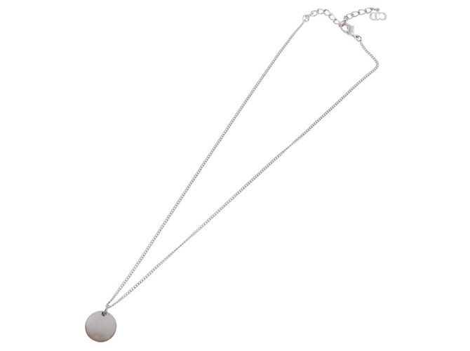 Christian Dior Halskette Metall Silber Auth 206834 - Ansicht 8