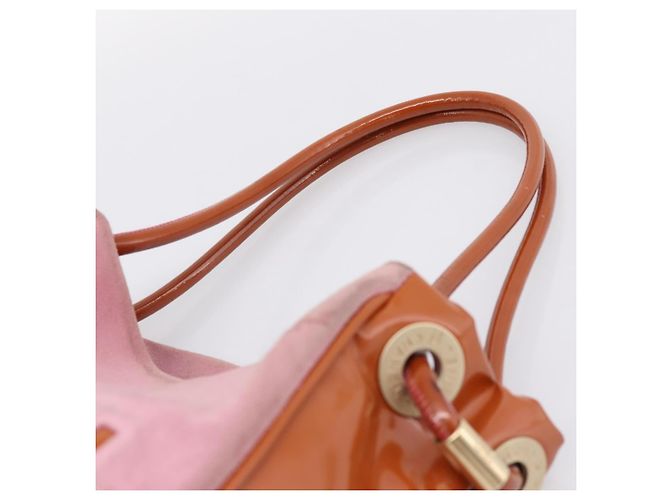 CHANEL Camelia Tote Bag Wildleder Rosa Goldfarbene CC Auth 206630 Pink - Ansicht 14