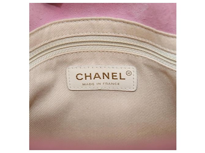 CHANEL Camelia Tote Bag Wildleder Rosa Goldfarbene CC Auth 206630 Pink - Ansicht 21