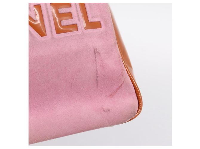 CHANEL Camelia Tote Bag Wildleder Rosa Goldfarbene CC Auth 206630 Pink - Ansicht 8