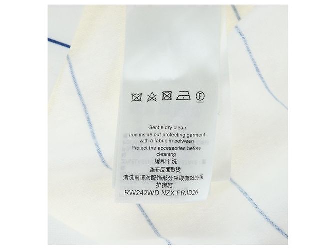 LOUIS VUITTON Top sem mangas Cotton XS White LV Auth 204954M Branco - vista 10
