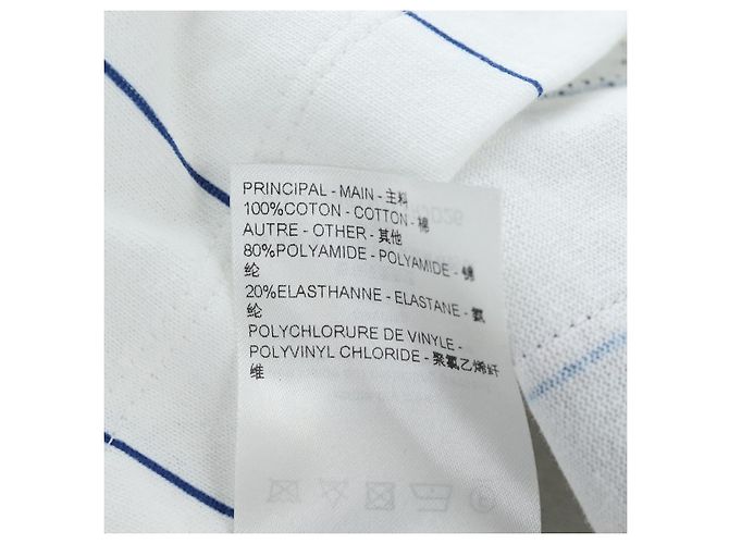 LOUIS VUITTON Top sem mangas Cotton XS White LV Auth 204954M Branco - vista 11