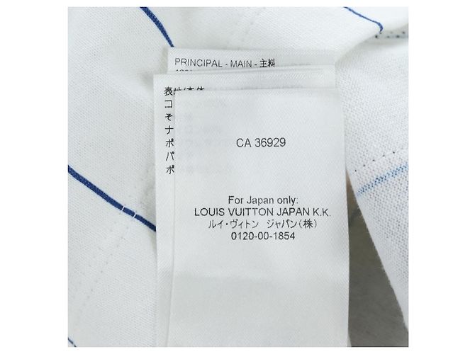 LOUIS VUITTON Top sem mangas Cotton XS White LV Auth 204954M Branco - vista 14