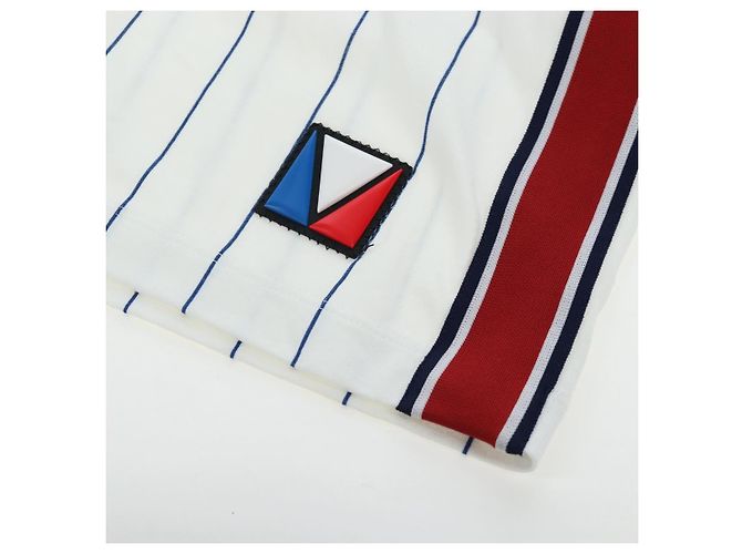 LOUIS VUITTON Top sem mangas Cotton XS White LV Auth 204954M Branco - vista 8