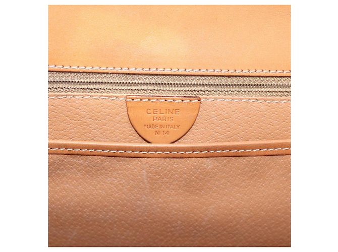 Céline Borsa a mano CELINE Macadam Canvas PVC Leather Brown Gold Auth 205190V Marrone D'oro - view 12