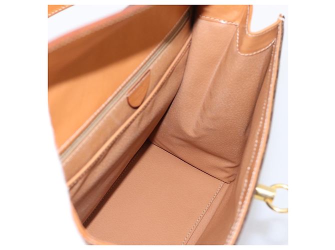 Céline Borsa a mano CELINE Macadam Canvas PVC Leather Brown Gold Auth 205190V Marrone D'oro - view 19