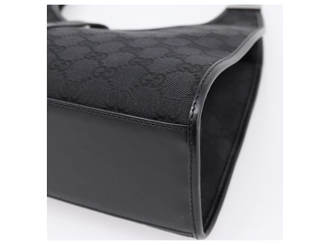 Borsa a Mano GUCCI GG Canvas Jackie Nero Argento 01719 Auth am12714M - vista 15