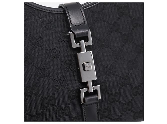 Borsa a Mano GUCCI GG Canvas Jackie Nero Argento 01719 Auth am12714M - vista 17